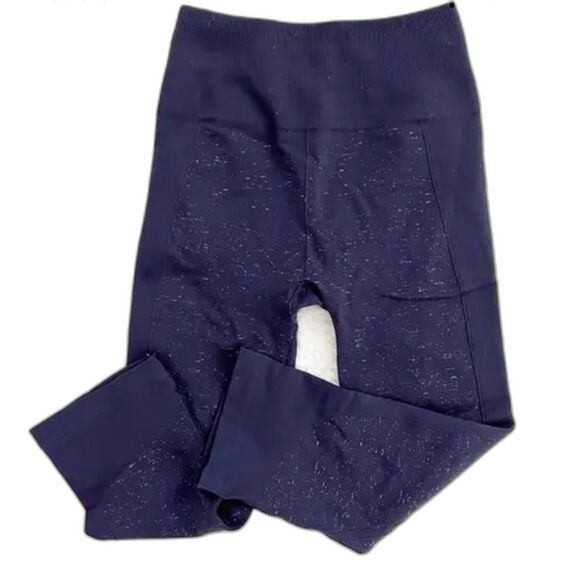 Lululemon women’s Leggings Free To Flow Crop Midnight Navy White size 4 - Picture 1 of 10